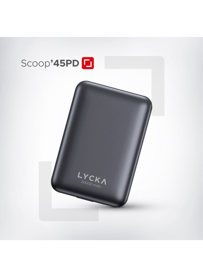 LYCKA Scoop 45PD Power Bank – 45W Fast Charging Portable Charger with Power Delivery for Smartphones, Tablets & Earbuds – Sleek & Compact Design - Image 1